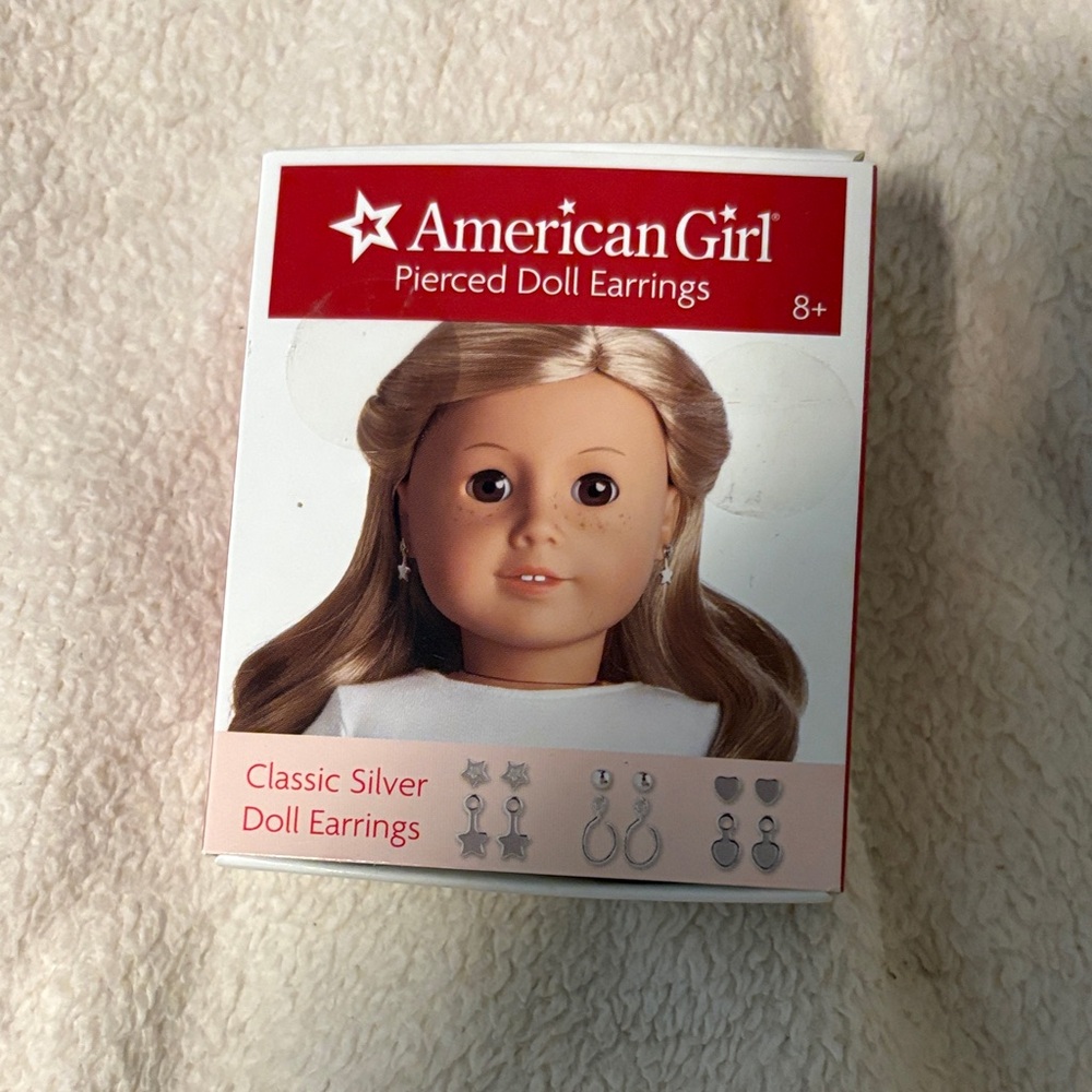 American Gril Doll Silver Earrings